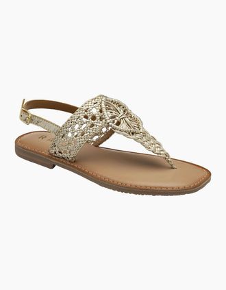 Ravel Womens Roxby Womens Toe Post Sandals - Gold - Size: 7