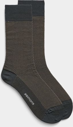 Le 31 Mens Embossed knit dress socks