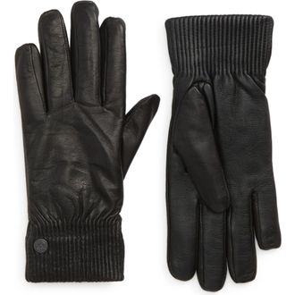 Canada Goose Womens Luxe Leather Gloves in Black - Noir at Nordstrom, Size X-Small