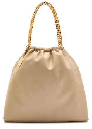 Stella McCartney Stella Mccartney Falabella Drawstring Faux Suede Tote - Cream - One Size