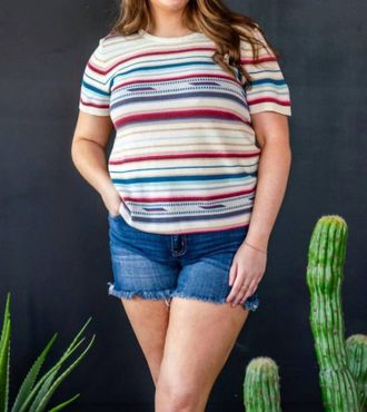 Tasha Polizzi Ali Serape Tee In Multicolor