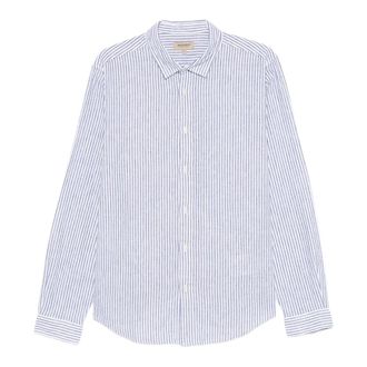 Woolrich Heren, Overhemden, Blauw, Maat: XL Linnen