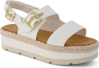 Toms Toms Giana Textile Womens White Beachside Sandals - Size UK 7