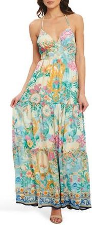 Flying Tomato Print Halter Maxi Dress in Ivory Multi at Nordstrom Rack, Size Medium