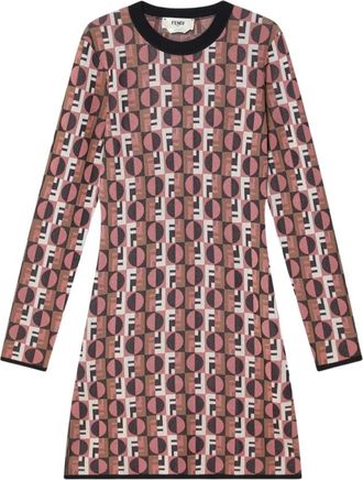 Fendi Korte Roze Jurk Abito Donna Corto - Dames - Kleedjes - Roze - XS - Kleedjes