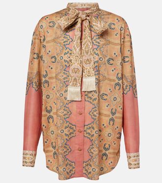 Valentino Voyage Imaginaire cotton muslin blouse