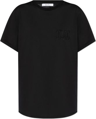 Max Mara T-shirt Mango - Dames - T-shirts - Zwart - XS - Katoen - Tops