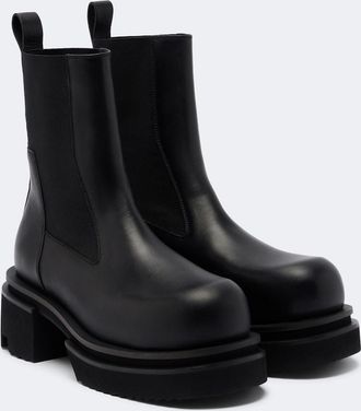 Rick Owens Beatle leather platform Chelsea boots