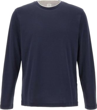 Eleventy Maglione girocollo a maniche lunghe - Blu