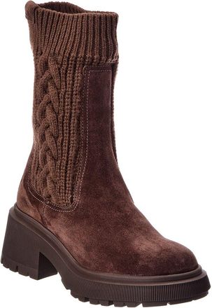Jimmy Choo London Tamia Leather & Cable Knit Boot
