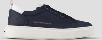 Alexander Smith Bond Man in blue nubuck and white leather details