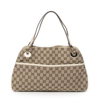 Gucci Pre-owned Womens Medium Eclipse Tote Shoulder Bag - Beige - One Size
