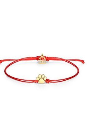 Mantra Pawprint Thread bracelet in Yellow Gold at Nordstrom