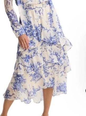 Allison New York Ella Floral Midi Skirt In Blue