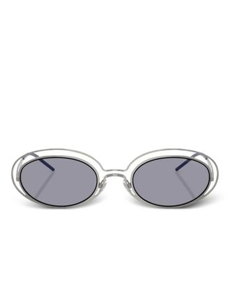 Emporio Armani oval-frame sunglasses - Grey