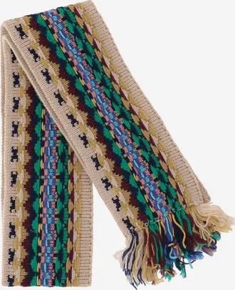 Dries Van Noten Womens Scarf Champagne Wool Scarfs