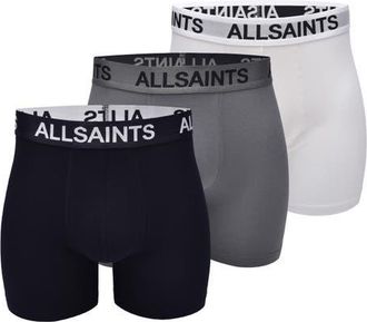 AllSaints 3-Pack 5-Inch Contour Pouch Boxer Briefs in Grey Multi at Nordstrom, Size X-Large
