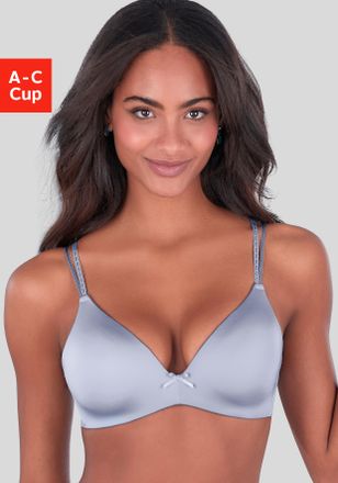 Vivance Bralette-BH VIVANCE Anisa, Damen, Gr. 70, Cup A, hellblau, Microtouch, Obermaterial: 60% Polyamid, 35% Polyester, 5% Elasthan, BHs Bralette-BH, (ohne 