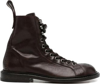 Versace Lace-up Brogue Boots