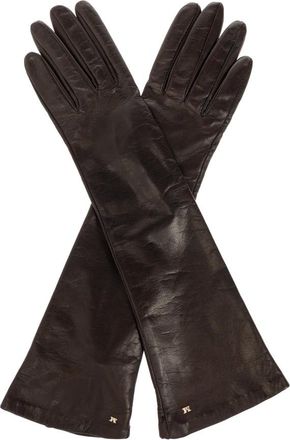 Max Mara Afidee Leren Handschoenen - Dames - Accessoires - Bruin - Maat: 8 IN Leer