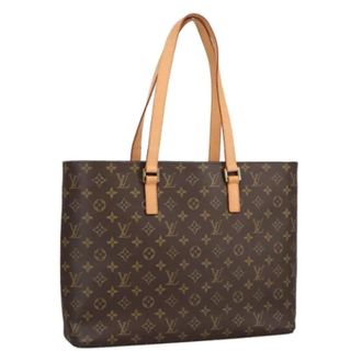 Louis Vuitton Pre-owned Tote Bags, female, Brown, Size: ONE SIZE Pre-owned Canvas Tote Bag