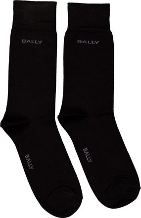 Bally Logo-Intarsia Socks, Size 39-40