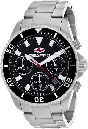 Seapro Mens Black dial Watch
