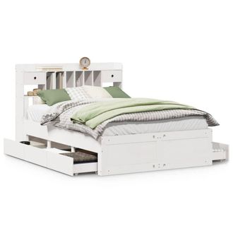Berkfield Home Bookcase Bed without Mattress White 140x200 cm Solid Wood Pine