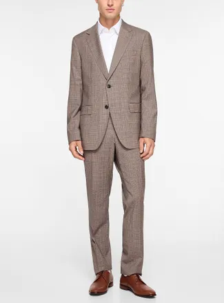 BOSS Mens Prince of Wales slim-fit suit