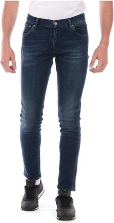 Daniele Alessandrini Jeans - Heren - Slim Fit Jeans - Blauw - W40 - Katoen - Jeans