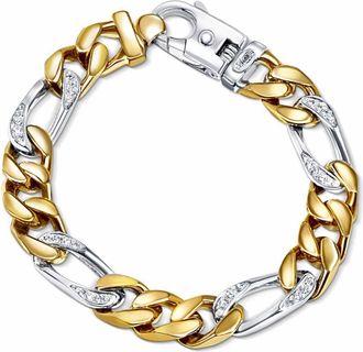 Pompeii3 Mens 14k Gold (72gram) or Platinum (135gram) 11mm Diamond Bracelet 8.5