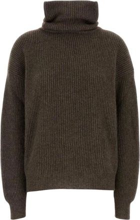 Uma Wang Jersey de Raccoon de Lana - Knitwear - Mujer - Marr&oacute;n - S