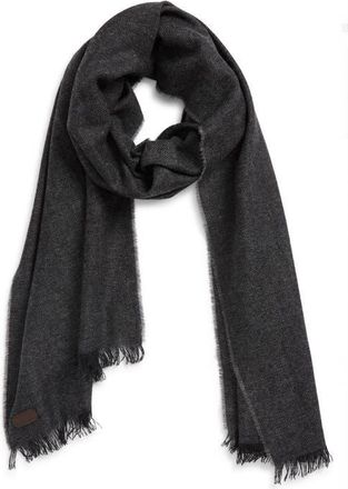 Canali Textured Cashmere Scarf in Charcoal at Nordstrom