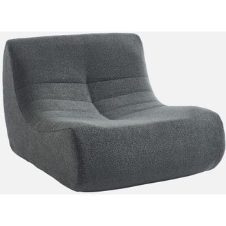 Sweeek Sweeek - M&oacute;dulo Para Sof&aacute; Modular En Borreguito Texturizado, 1 Plaza, Sokol Borreguito, Antracita, 105x91x72 Cm