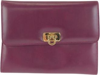 Ferragamo Pre-owned Clutches, female, Purple, Size: ONE SIZE Pre-owned Clutch Bag