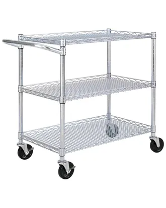 Seville Classics 3-Tier Utility Cart with Handle