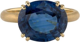 Irene Neuwirth 18kt yellow gold Gemmy sapphire ring - women - Sapphire/18kt Yellow Gold - 7 1/4