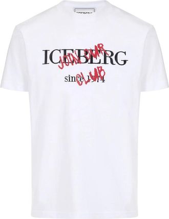 Iceberg Slim Fit Katoenen Jersey T-Shirt - Heren - T-shirts - Wit - XL - Katoen - Tops