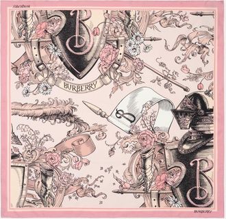 Burberry Etched Knight Silk Scarf