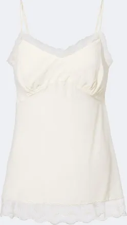 Simone Rocha Lace-trimmed cr&ecirc;pe de chine camisole