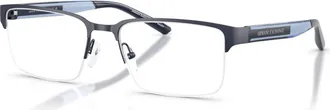 A|X Armani Exchange 55mm Rectangle optical glasses in Blue at Nordstrom