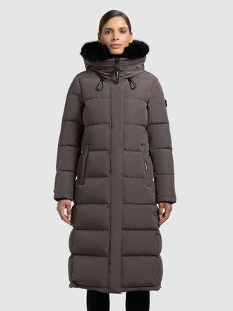 Khujo Steppmantel KHUJO PORDE2, Damen, Gr. XXL (44), graphite grau, Steppware, Obermaterial: 85% Polyester, 15% Baumwolle. Futter: 100% Nylon. Wattierung: 1