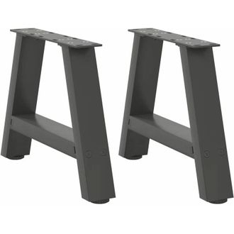 vidaXL Patas Para Mesa De Centro En Forma De A (2 Unidades), Antracita, 40 X (30-31) Cm, Acero Vidaxl