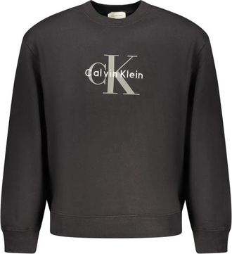 Calvin Klein Cotton Sweatshirt - Heren - Sweatshirts - Zwart - XL - Katoen - Hoodies & sweatvesten