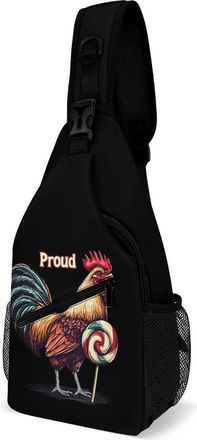 Generic Proud Cock Sucker Unisex Shoulder Bags Casual Crossbody Chest Bag Sling Backpack for Hiking Cycling Travel