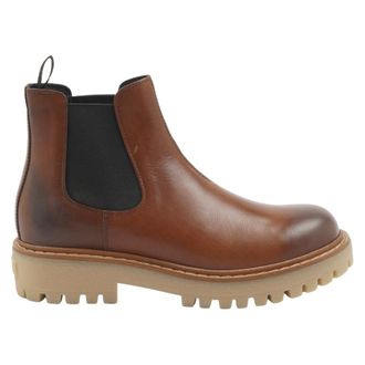 Prada Chelsea Boots, male, Brown, Size: 9 1/2 US Leather Chelsea Boots