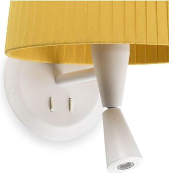 Faro Barcelona Samba Aplique De Pared Con Lector Blanca/encintada Amarilla 64308-36