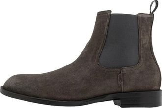 HUGO BOSS Su&egrave;de Chelsea Boot - Heren - Chelseaboots - Grijs - 41 EU - Su&egrave;de - Schoenen