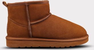 Lamofootwear Womens Kora Short Slip-On Boot In Chestnut