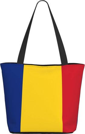 AOOEDM Romanian Flag Ladies Shopping Bag 13x11x7in.The Perfect ValentineS Day Gift.It Is The Best ValentineS Day Gift For Mom, Daughter, Wife,Etc